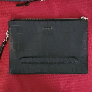 COACH Croco Structured Pouch